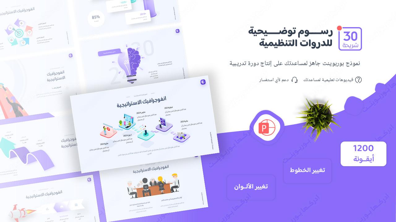 بوربوينت رسوم توضيحية لإنشاء الدورات التنظيمية