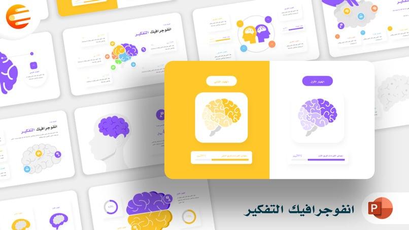 تصميم باوربوينت جاهز عن التفكير قابل للتعديل
