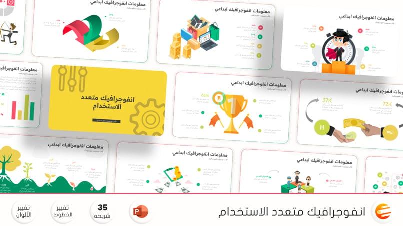 قالب انفوجرافيك بوربوينت متعدد الاستخدام - قابل للتعديل