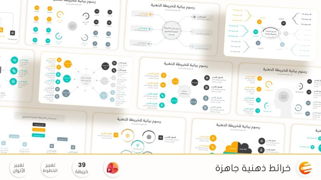 أفضل 39 خريطة ذهنية فارغة PPT جاهزة للتعديل